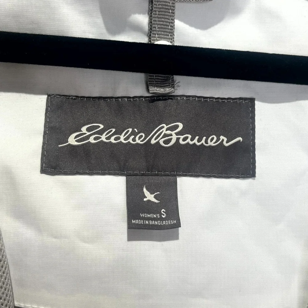 Eddie‎ Bauer Weatheredge Rain Jacket Womens S White Gray Mesh Lined Waterproof - Picture 3 of 16